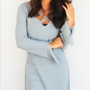 Free People Criss Cross Tunic Sweater